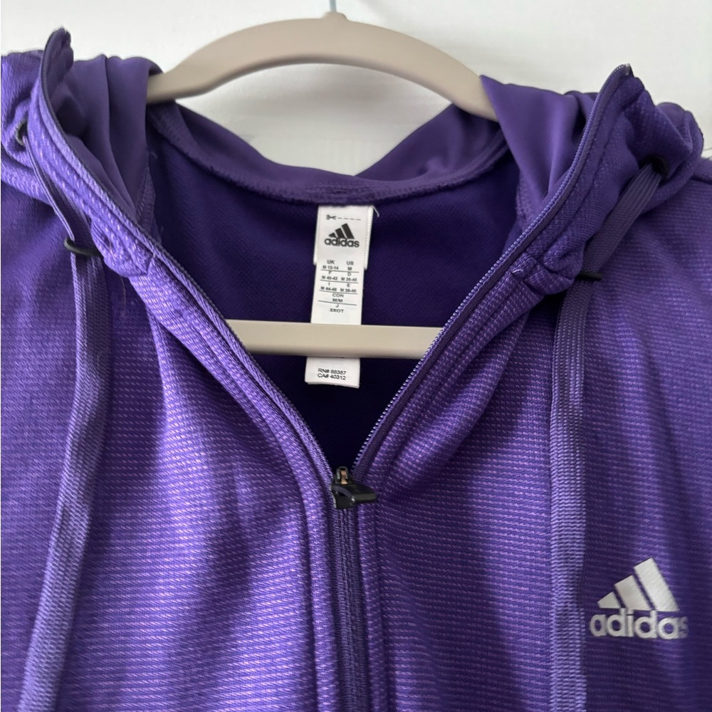 Adidas Vibrant Purple Half zip Athletic Jacket
